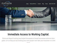 Tablet Screenshot of platinumrapidfunding.com